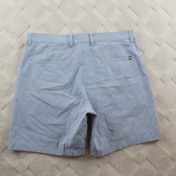Travis Mathew Chino Shorts Mens 34 Blue Flat Front Golfer Casual Preppy - Picture 7 of 8